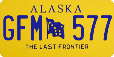 AK license plate GFM577