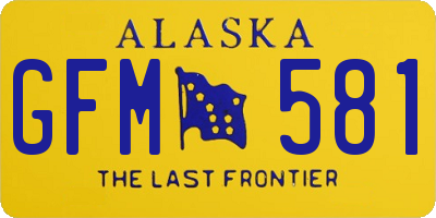 AK license plate GFM581