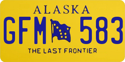 AK license plate GFM583
