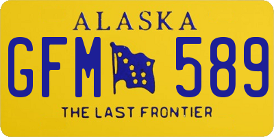 AK license plate GFM589