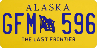 AK license plate GFM596