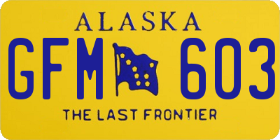 AK license plate GFM603