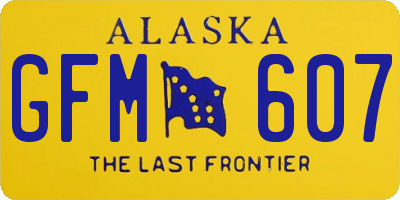 AK license plate GFM607
