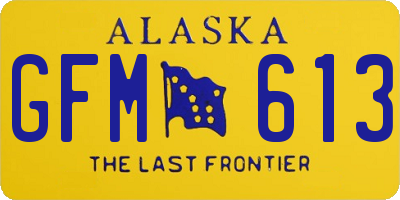 AK license plate GFM613