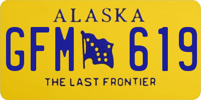AK license plate GFM619