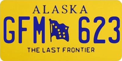 AK license plate GFM623