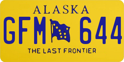AK license plate GFM644
