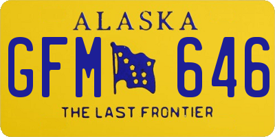 AK license plate GFM646
