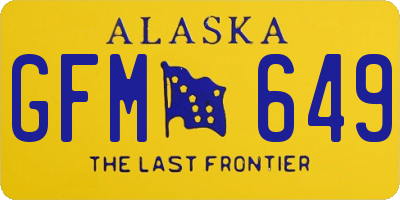 AK license plate GFM649