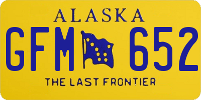 AK license plate GFM652