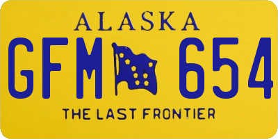 AK license plate GFM654
