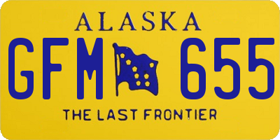 AK license plate GFM655