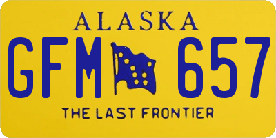 AK license plate GFM657