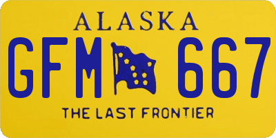 AK license plate GFM667