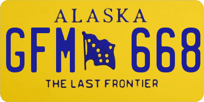 AK license plate GFM668