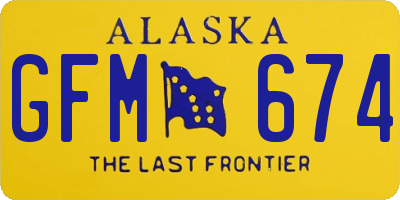 AK license plate GFM674