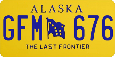 AK license plate GFM676