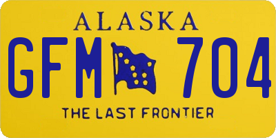 AK license plate GFM704