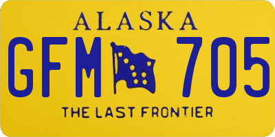AK license plate GFM705
