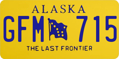 AK license plate GFM715
