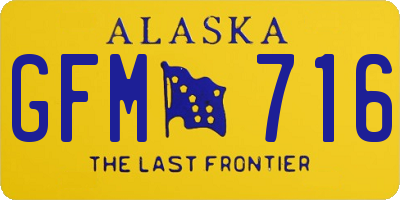 AK license plate GFM716
