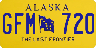 AK license plate GFM720