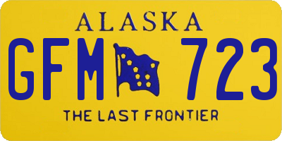 AK license plate GFM723