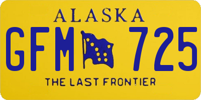 AK license plate GFM725