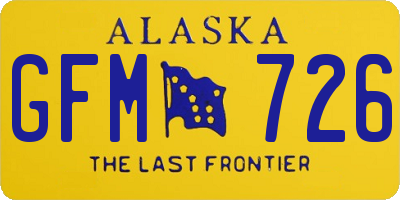 AK license plate GFM726
