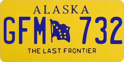 AK license plate GFM732