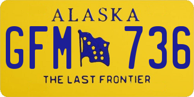 AK license plate GFM736