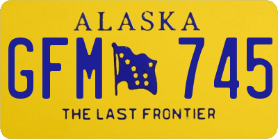 AK license plate GFM745