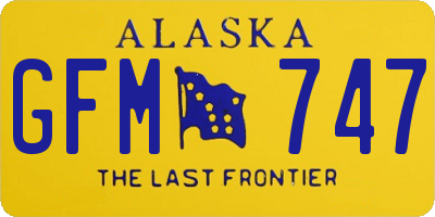 AK license plate GFM747