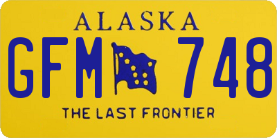 AK license plate GFM748