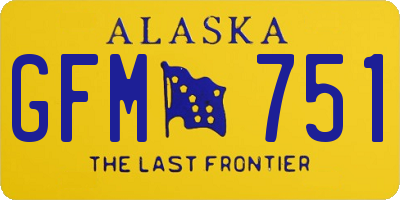 AK license plate GFM751
