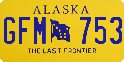 AK license plate GFM753
