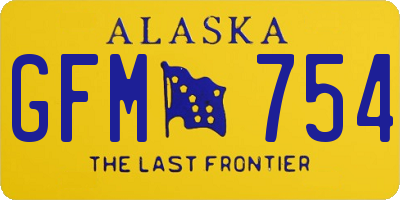 AK license plate GFM754