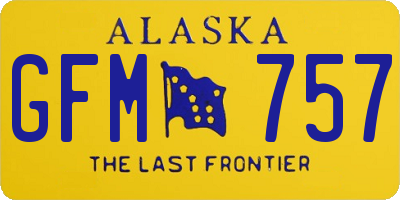AK license plate GFM757