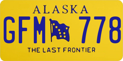 AK license plate GFM778