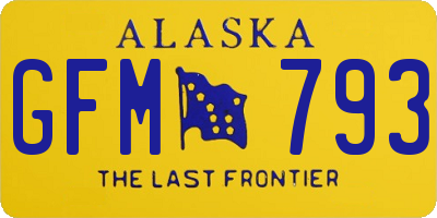 AK license plate GFM793