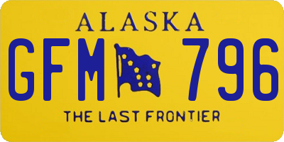 AK license plate GFM796