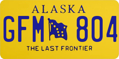 AK license plate GFM804