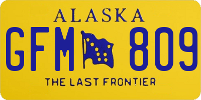 AK license plate GFM809
