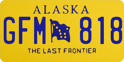 AK license plate GFM818