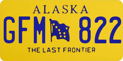 AK license plate GFM822