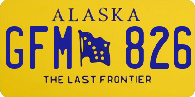 AK license plate GFM826