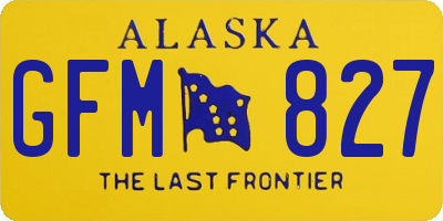AK license plate GFM827