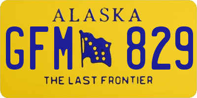 AK license plate GFM829
