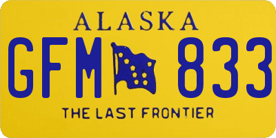 AK license plate GFM833