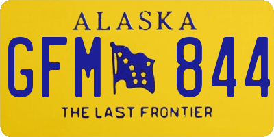 AK license plate GFM844